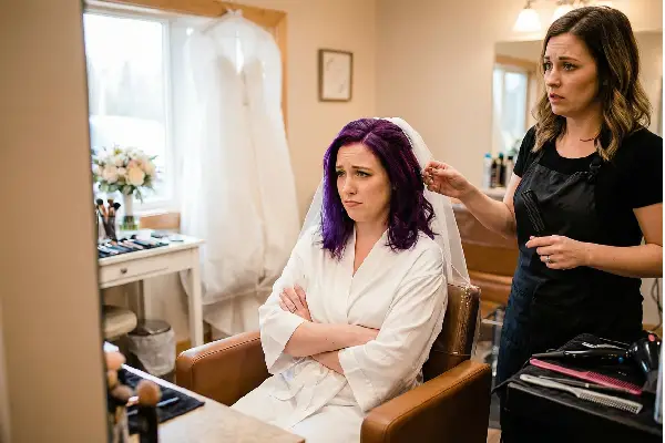 یک هفته قبل از عروسی موها رنگ نکنید